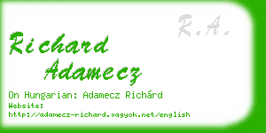 richard adamecz business card